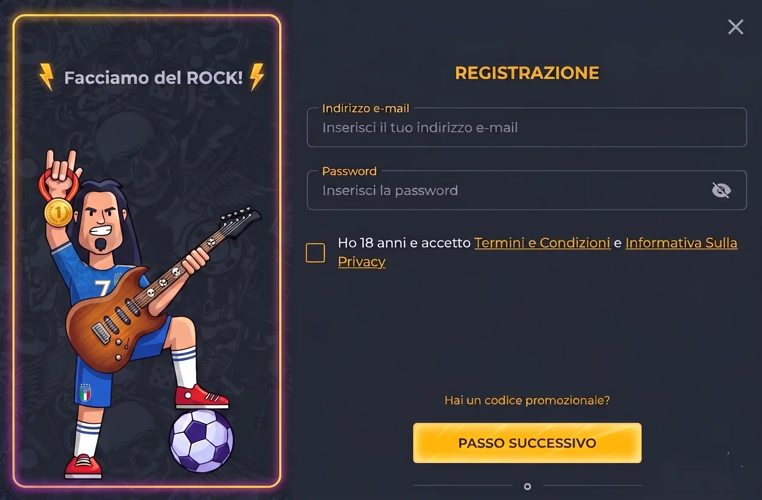 Registrazione senza Codice Fiscale
